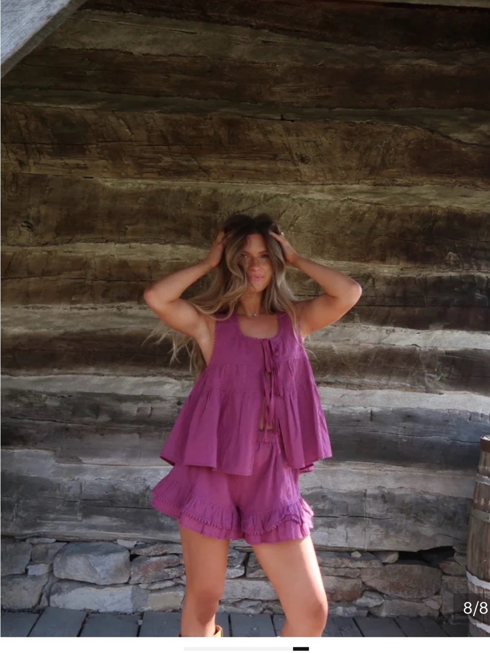 Women's Magenta Sleeveless Short/Sleep Set - Two-Piece Lounge Top & Shorts